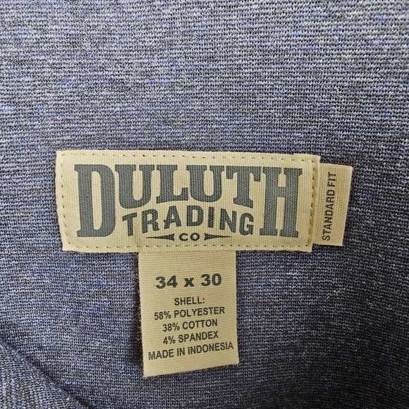 Duluth Trading Co Men's Standard Fit Incog-chinos Heather Navy Blue Pants 34x30 - Picture 3 of 14